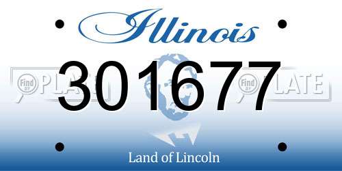 301677 Illinois License Plate