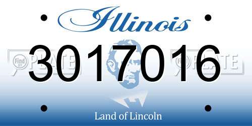 3017016 Illinois License Plate
