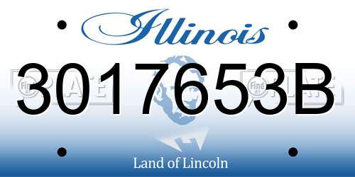3017653B Illinois License Plate