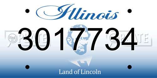 3017734 Illinois License Plate