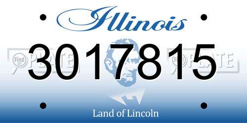 3017815 Illinois License Plate