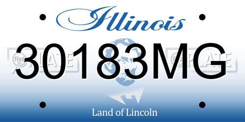 30183MG Illinois License Plate