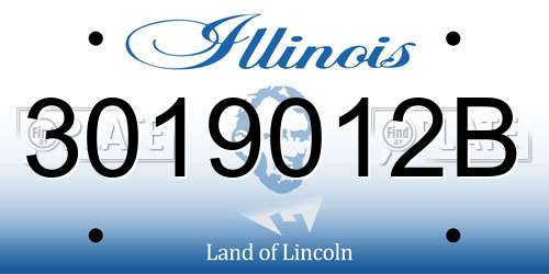 3019012B Illinois License Plate