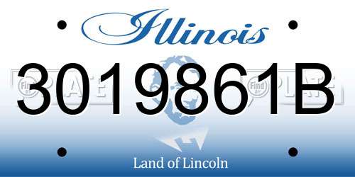 3019861B Illinois License Plate