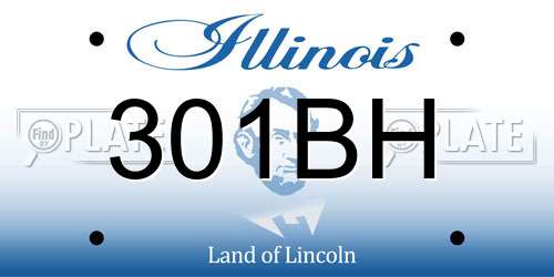 301BH Illinois License Plate