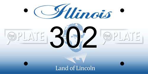 302 Illinois License Plate