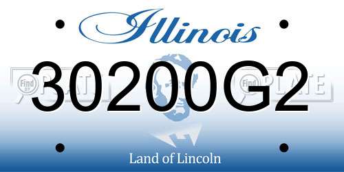 30200G2 Illinois License Plate