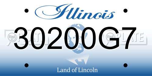 30200G7 Illinois License Plate