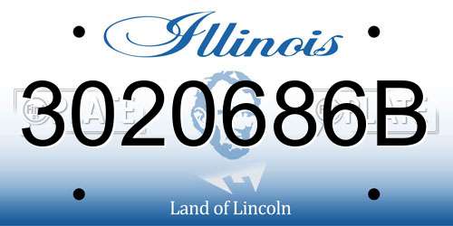 3020686B Illinois License Plate