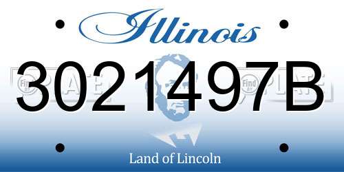 3021497B Illinois License Plate