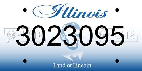 3023095 Illinois License Plate