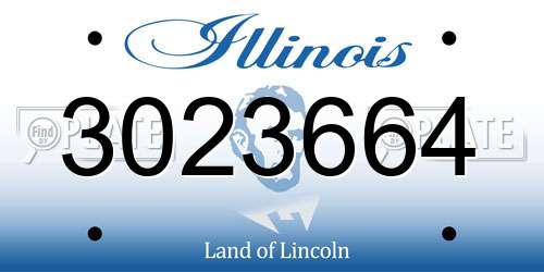 3023664 Illinois License Plate