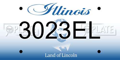 3023EL Illinois License Plate