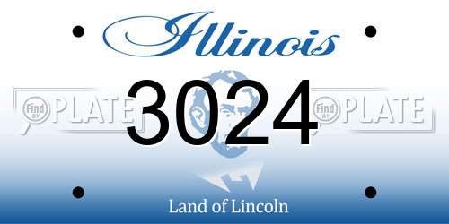 3024 Illinois License Plate