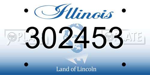 302453 Illinois License Plate