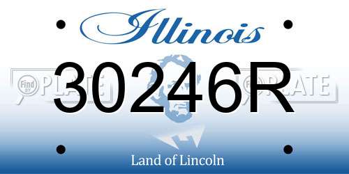 30246R Illinois License Plate