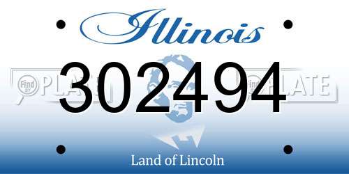 302494 Illinois License Plate
