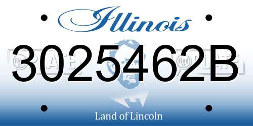 3025462B Illinois License Plate