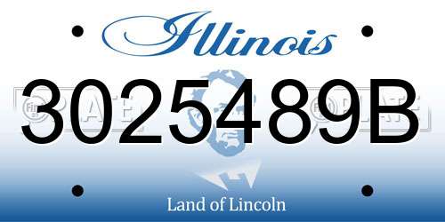 3025489B Illinois License Plate