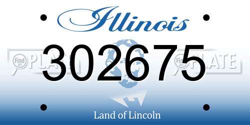 302675 Illinois License Plate