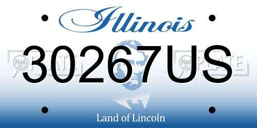 30267US Illinois License Plate