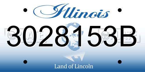 3028153B Illinois License Plate