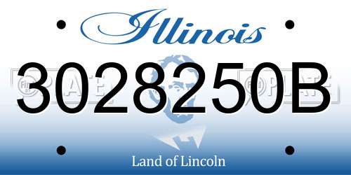 3028250B Illinois License Plate