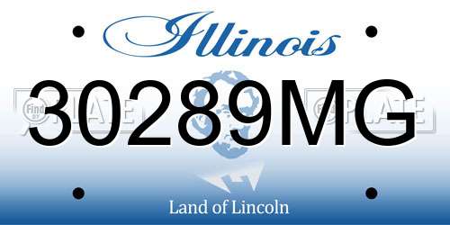 30289MG Illinois License Plate