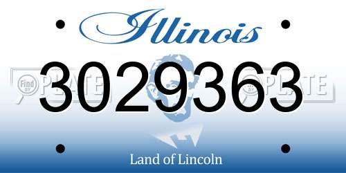 3029363 Illinois License Plate
