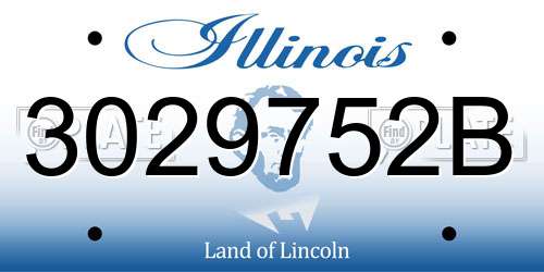 3029752B Illinois License Plate