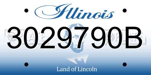 3029790B Illinois License Plate