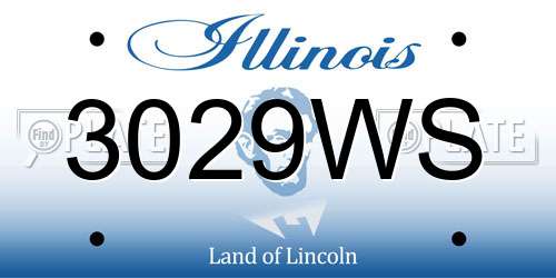 3029WS Illinois License Plate
