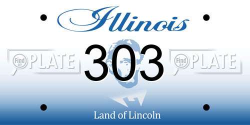 303 Illinois License Plate