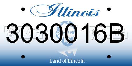3030016B Illinois License Plate