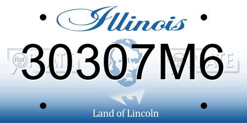 30307M6 Illinois License Plate