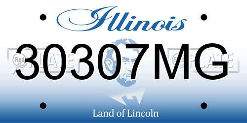30307MG Illinois License Plate