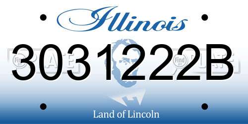 3031222B Illinois License Plate