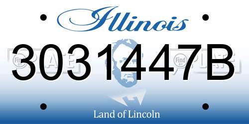 3031447B Illinois License Plate