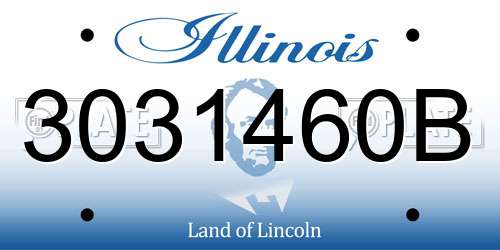 3031460B Illinois License Plate