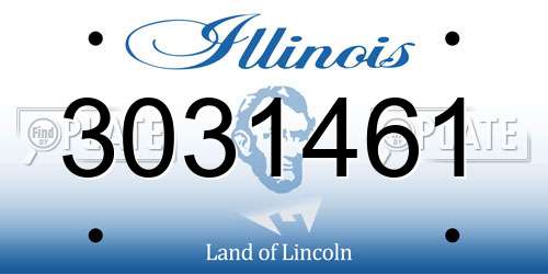 3031461 Illinois License Plate