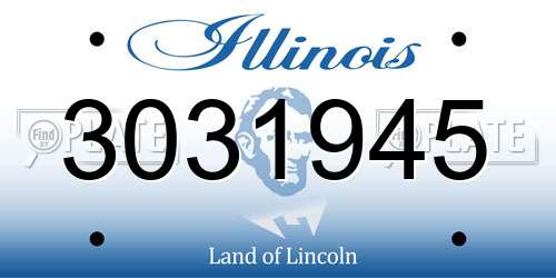 3031945 Illinois License Plate