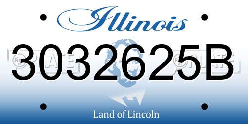 3032625B Illinois License Plate