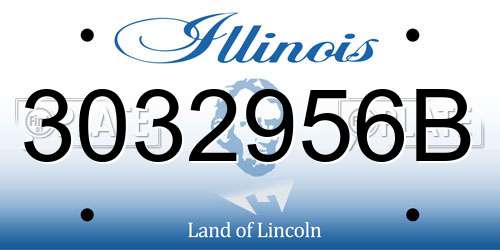 3032956B Illinois License Plate