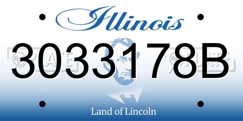 3033178B Illinois License Plate