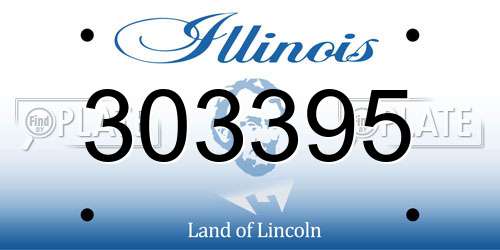 303395 Illinois License Plate