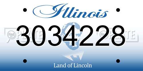 3034228 Illinois License Plate