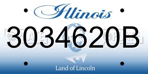 3034620B Illinois License Plate