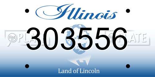 303556 Illinois License Plate