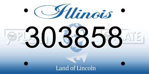 303858 Illinois License Plate