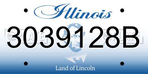 3039128B Illinois License Plate